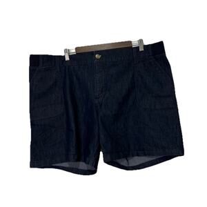 Lee Women’s Shorts Size 22M Regular Fit Mid Rise Dark Denim Casual Classic